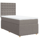 Giroletto a Molle con Materasso Tortora 90x190 cm in Tessuto