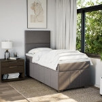 Giroletto a Molle con Materasso Tortora 90x190 cm in Tessuto