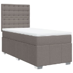 Giroletto a Molle con Materasso Tortora 90x190 cm in Tessuto