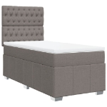 Giroletto a Molle con Materasso Tortora 90x190 cm in Tessuto