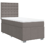 Giroletto a Molle con Materasso Tortora 90x190 cm in Tessuto