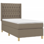 Giroletto a Molle con Materasso Tortora 90x190 cm in Tessuto