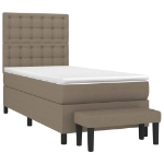 Giroletto a Molle con Materasso Tortora 90x190 cm in Tessuto