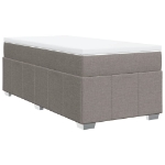 Giroletto a Molle con Materasso Tortora 90x190 cm in Tessuto