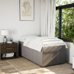 Giroletto a Molle con Materasso Tortora 90x190 cm in Tessuto
