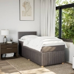 Giroletto a Molle con Materasso Tortora 90x190 cm in Tessuto