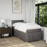 Giroletto a Molle con Materasso Tortora 90x190 cm in Tessuto
