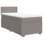 Giroletto a Molle con Materasso Tortora 90x190 cm in Tessuto