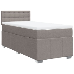 Giroletto a Molle con Materasso Tortora 90x190 cm in Tessuto