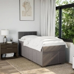 Giroletto a Molle con Materasso Tortora 90x190 cm in Tessuto