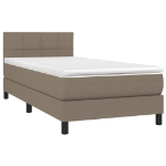 Giroletto a Molle con Materasso Tortora 90x190 cm in Tessuto