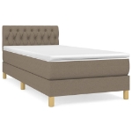 Giroletto a Molle con Materasso Tortora 90x190 cm in Tessuto