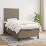 Giroletto a Molle con Materasso Tortora 90x190 cm in Tessuto