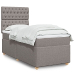 Giroletto a Molle con Materasso Tortora 90x190 cm in Tessuto