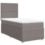 Giroletto a Molle con Materasso Tortora 90x190 cm in Tessuto