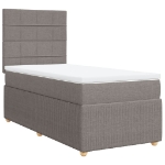 Giroletto a Molle con Materasso Tortora 90x190 cm in Tessuto