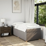 Giroletto a Molle con Materasso Tortora 90x190 cm in Tessuto
