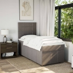 Giroletto a Molle con Materasso Tortora 90x190 cm in Tessuto