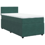 Giroletto a Molle con Materasso Verde Scuro 100x200 cm Velluto