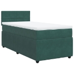 Giroletto a Molle con Materasso Verde Scuro 100x200 cm Velluto