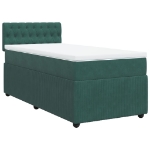 Giroletto a Molle con Materasso Verde Scuro 100x200 cm Velluto