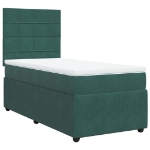 Giroletto a Molle con Materasso Verde Scuro 100x200 cm Velluto