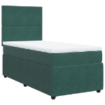 Giroletto a Molle con Materasso Verde Scuro 100x200 cm Velluto