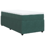 Giroletto a Molle con Materasso Verde Scuro 100x200 cm Velluto