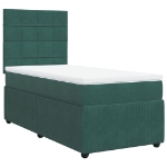 Giroletto a Molle con Materasso Verde Scuro 100x200 cm Velluto