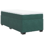 Giroletto a Molle con Materasso Verde Scuro 100x200 cm Velluto