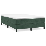 Giroletto a Molle con Materasso Verde Scuro 120x190 cm Velluto