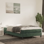 Giroletto a Molle con Materasso Verde Scuro 120x190 cm Velluto
