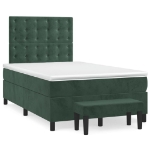 Giroletto a Molle con Materasso Verde Scuro 120x190 cm Velluto