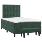 Giroletto a Molle con Materasso Verde Scuro 120x190 cm Velluto