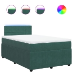Giroletto a Molle con Materasso Verde Scuro 120x190 cm Velluto