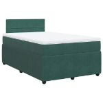 Giroletto a Molle con Materasso Verde Scuro 120x190 cm Velluto