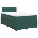 Giroletto a Molle con Materasso Verde Scuro 120x190 cm Velluto