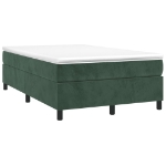 Giroletto a Molle con Materasso Verde Scuro 120x190 cm Velluto