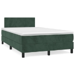Giroletto a Molle con Materasso Verde Scuro 120x190 cm Velluto