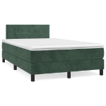 Giroletto a Molle con Materasso Verde Scuro 120x190 cm Velluto