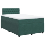 Giroletto a Molle con Materasso Verde Scuro 120x190 cm Velluto