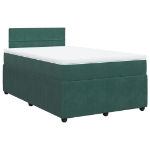 Giroletto a Molle con Materasso Verde Scuro 120x190 cm Velluto