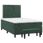 Giroletto a Molle con Materasso Verde Scuro 120x200 cm Velluto