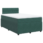 Giroletto a Molle con Materasso Verde Scuro 120x200 cm Velluto