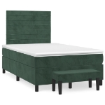 Giroletto a Molle con Materasso Verde Scuro 120x200 cm Velluto