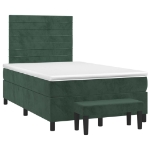 Giroletto a Molle con Materasso Verde Scuro 120x200 cm Velluto