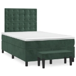 Giroletto a Molle con Materasso Verde Scuro 120x200 cm Velluto