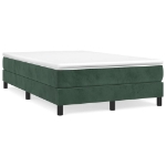 Giroletto a Molle con Materasso Verde Scuro 120x200 cm Velluto