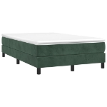 Giroletto a Molle con Materasso Verde Scuro 120x200 cm Velluto