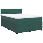 Giroletto a Molle con Materasso Verde Scuro 140x190 cm Velluto